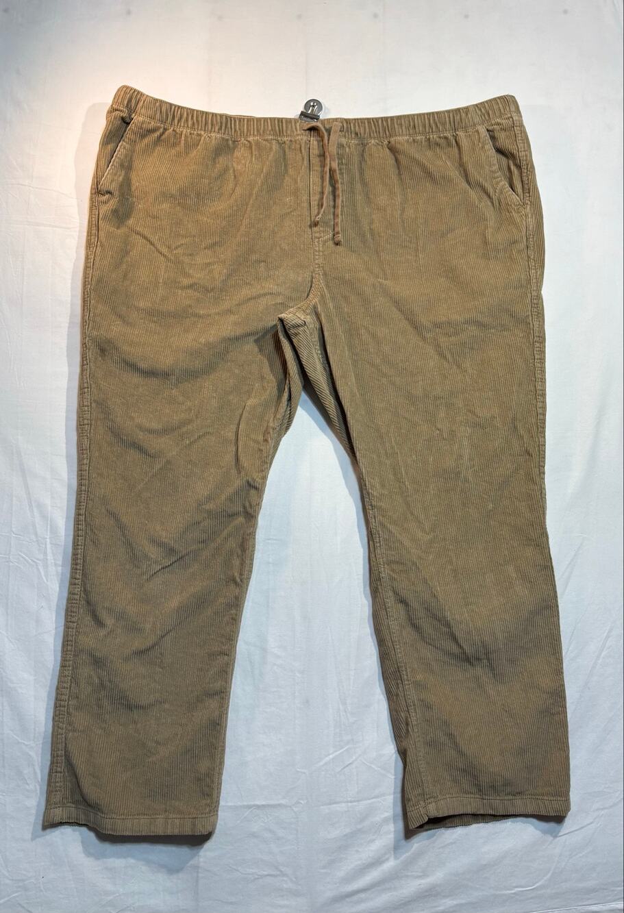 Old Navy Men’s 4XL Straight Corduroy Tan Elastic Waist Drawstring Casual